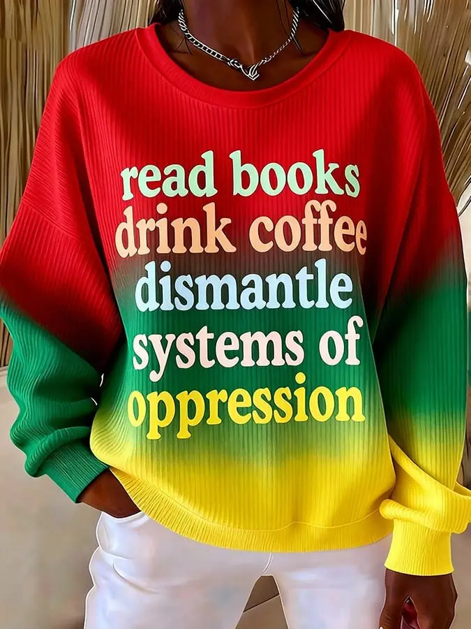 Women's African American Sweathirt Read Books Drink Coffee Clothes Gift For Mother