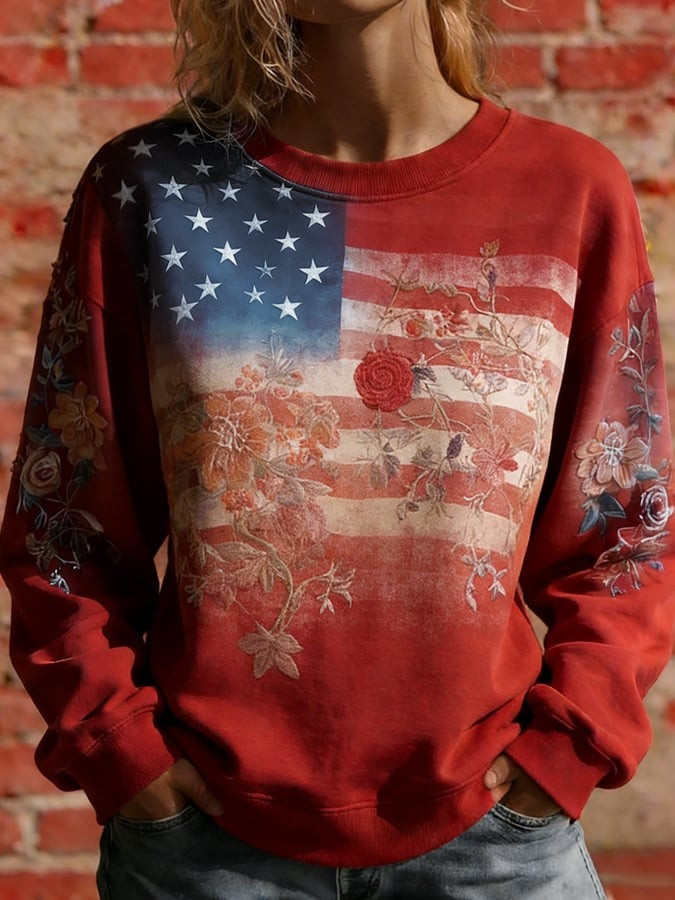Women's American 250th Anniversary Sweatshirt Fourth Of July Clothes Gift For Her Women's American 250th Anniversary Sweatshirt Fourth Of July Clothes Gift For Her - Image 1