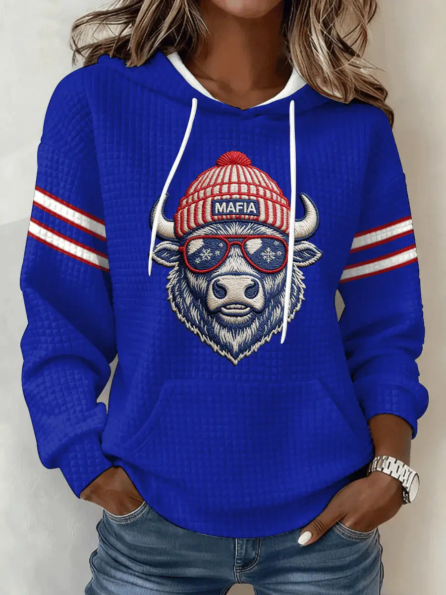 Women's Bills Mafia Waffle Hoodie Buffalo Football Merch Football Gift