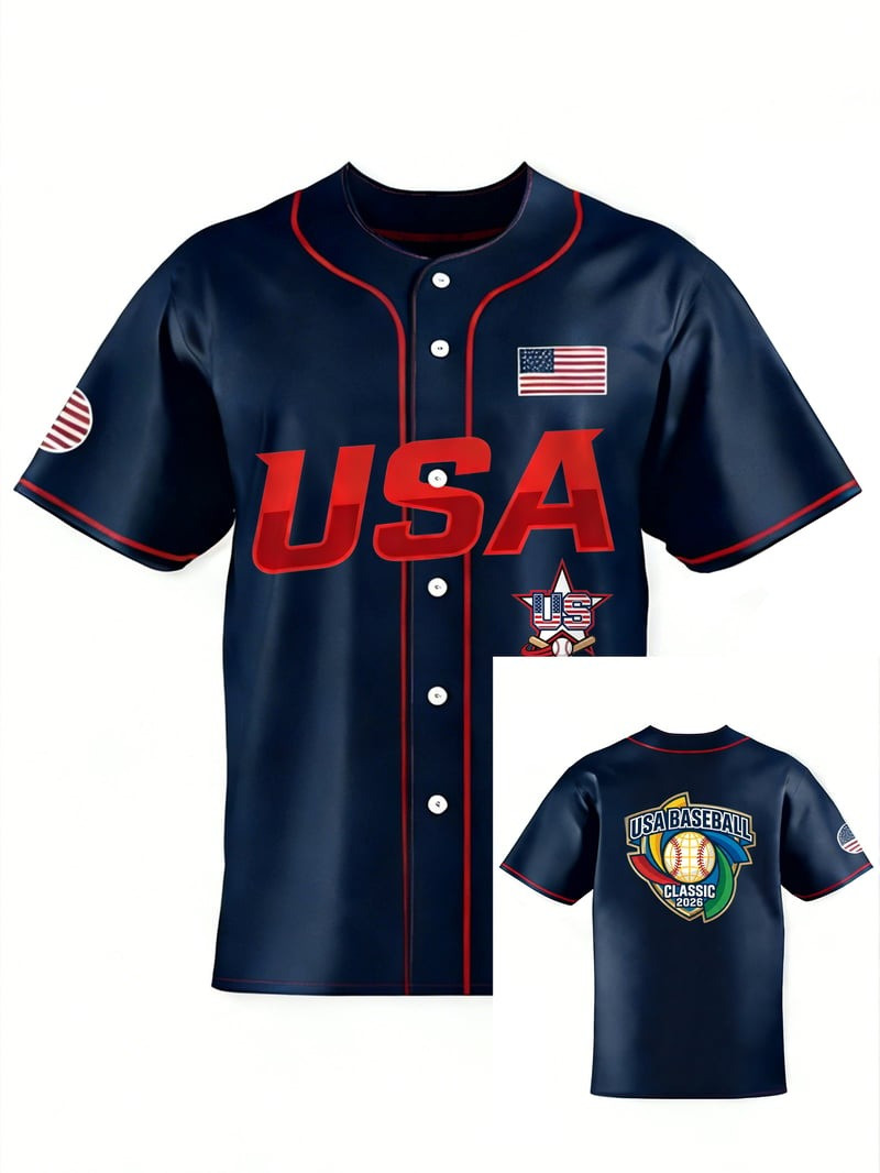 Women's USA Baseball 2026 Jersey Shirt 2026 World Baseball Classic Apparel Best Gift For Fans