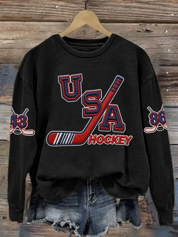 Women's USA Hockey Sweatshirt 43 86 Ice Hockey Clothing Gift For Hockey Fans