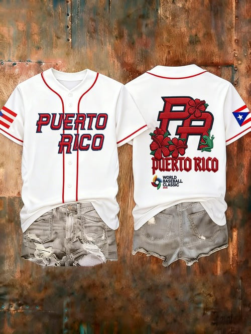 Women's USA World Baseball Classic 2026 Puerto Rico Jersey WBC Team USA Baseball Clothing Gift For Girlfriend