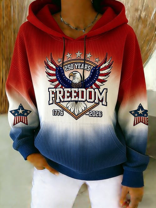 Women's Vintage America 250Th Anniversary Hoodie Freedom 1776 2026 Gift For Friends