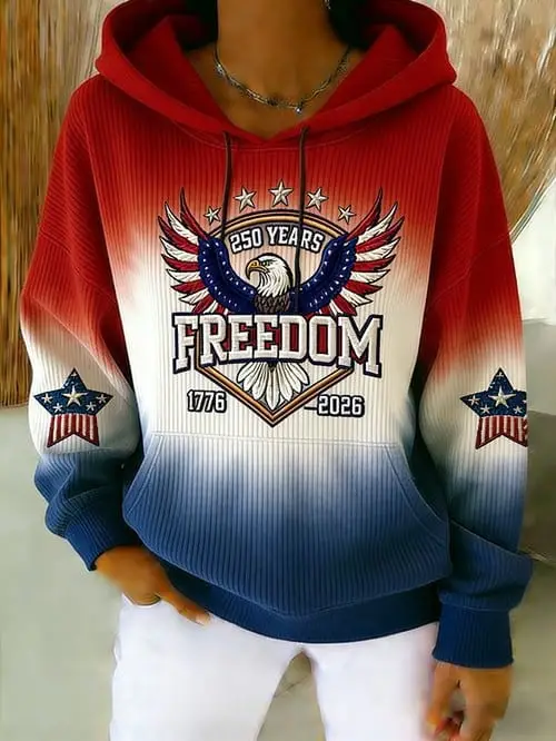 Women's Vintage America 250Th Anniversary Hoodie Freedom 1776 2026 Gift For Friends