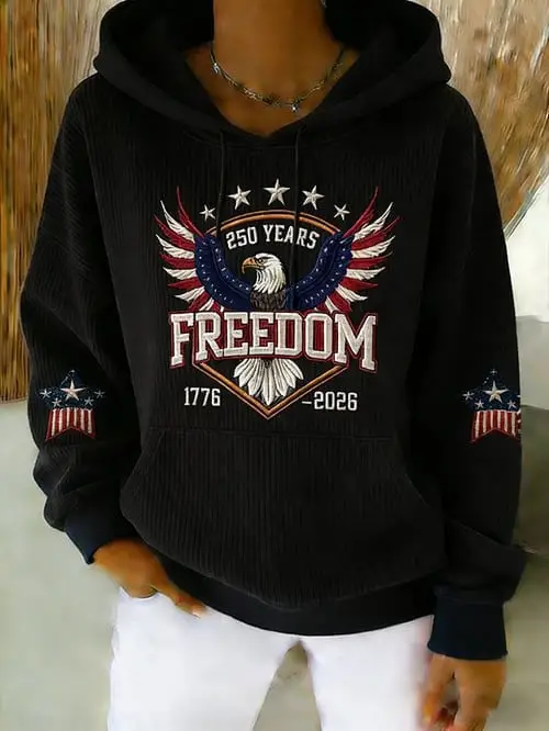 Women's Vintage America 250Th Anniversary Hoodie Freedom 1776 2026 Good Gift For Her