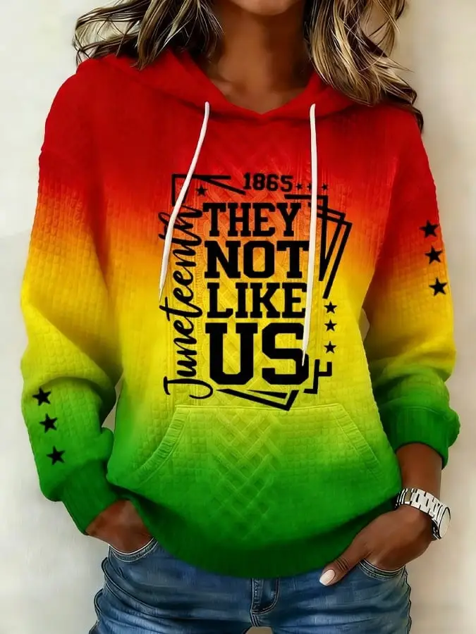 Women's Vintage Black History Hoodie 1865 They Not Like US Clothing Great Gift For Her