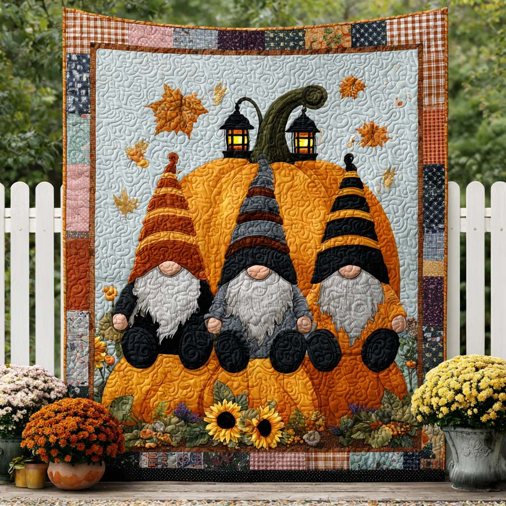 Woodland Magic Quilted Blanket Cozy Fall Throw Blankets Skull Gifts For Women