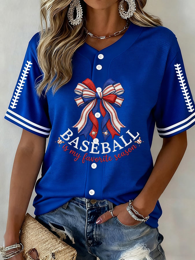 World Baseball Classic 2026 Merch Baseball Is My Favorite Season Jersey Women's WBC Merch