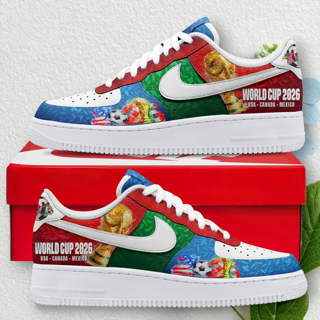 World Cup 2026 USA Canada Mexico Air Force 1 Shoes World Cup FIFA Merch Gifts For Football Fans