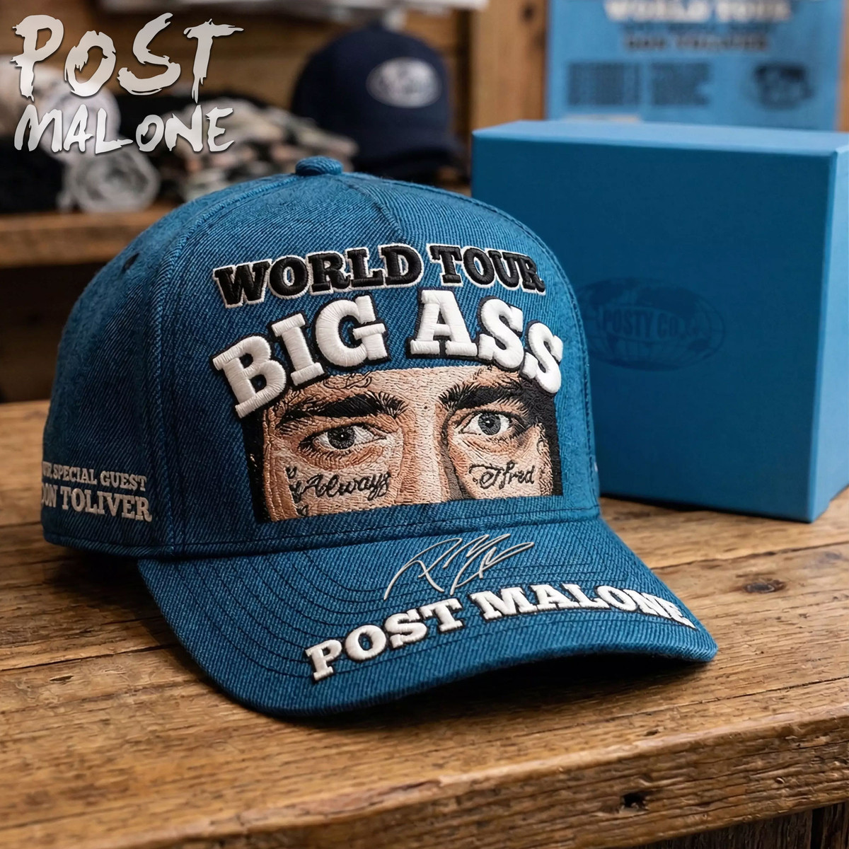 World Tour Big Ass Hat Post Malone Merch Baseball Cap Gift For Hip Hop Fan