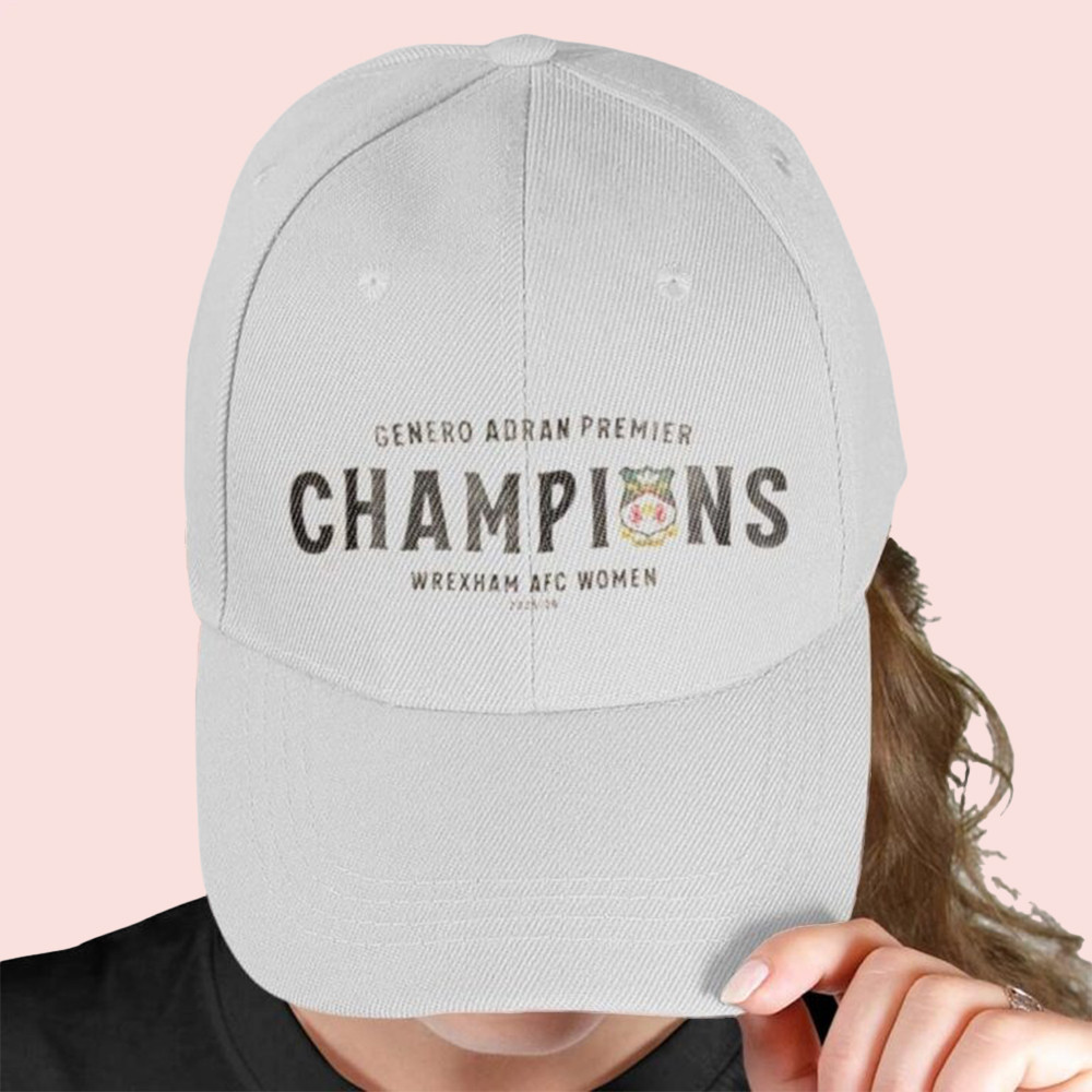 Wrexham AFC Women 2026 Hat Genero Adran Premier Champions Gifts For Her