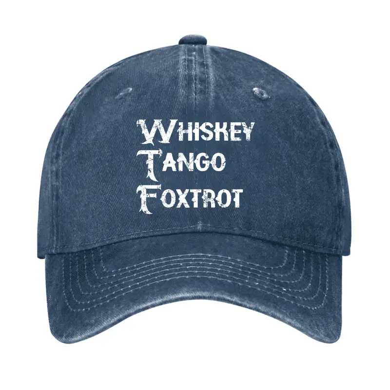 WTF - Whiskey Tango Foxtrot Cap Funny Graphic Tee for Men – Witty Quote Shirt