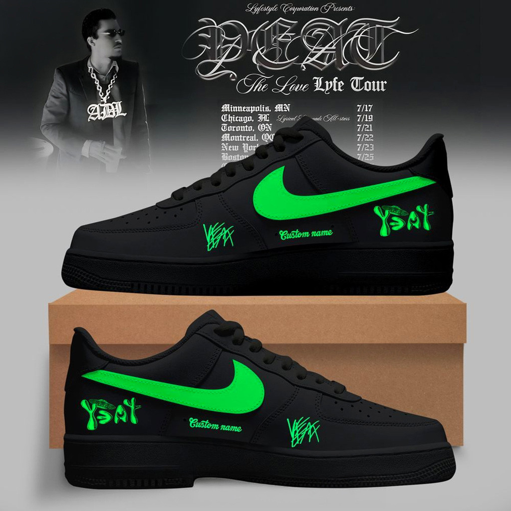 Yeat The Love Lyfe Tour 2026 Air Force 1 Shoes Sneakers Yeat Merch Gifts For Rapper Fans