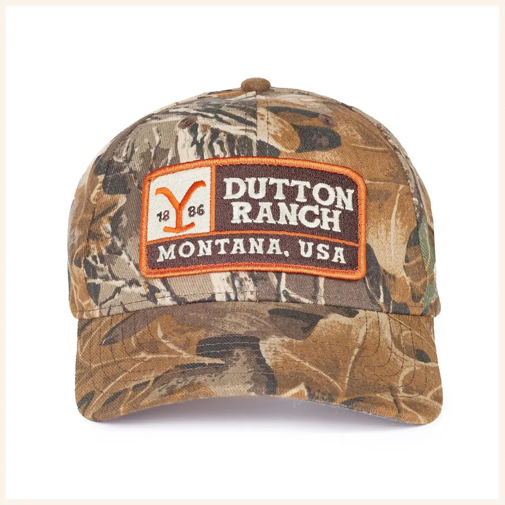 Yellowstone Merch Embroidered Yellowstone x Realtree Camo Hat Presents For Dad - WearandDecor