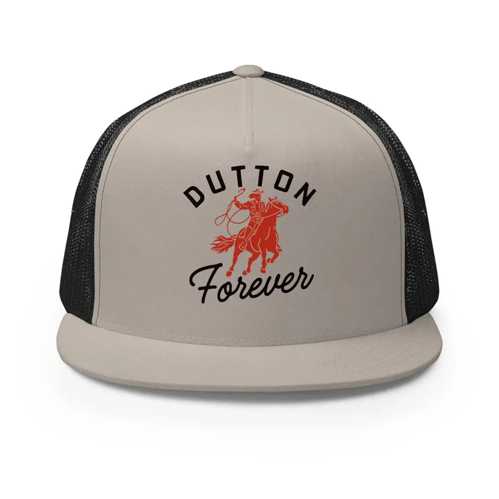 Yellowstone Merch Yellowstone Cowboys Ride Dutton Forever Trucker Hat Snapback Dad Gifts - WearandDecor