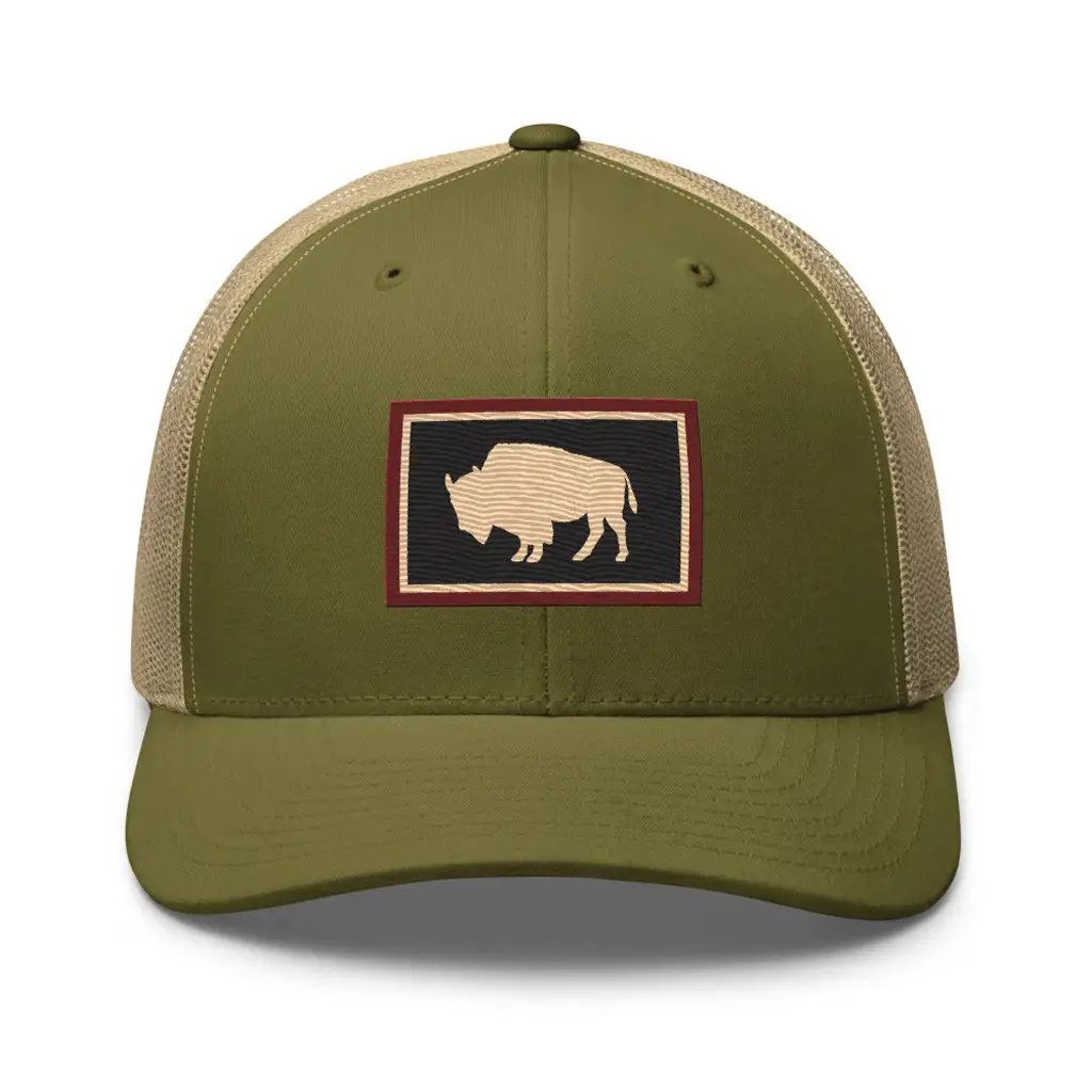 Yellowstone Merch Yellowstone Tate Dutton Buffalo Embroidered Trucker Hat Gifts For Him - WearandDecor