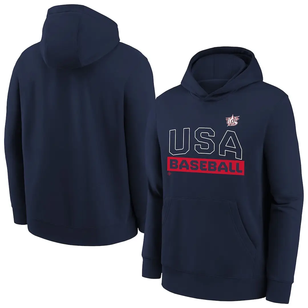 Youth USA Baseball Navy 2026 World Baseball Classic Club Hoodie Gift for Kids