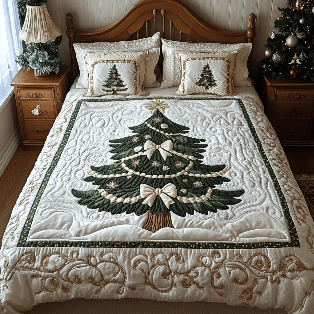 Yuletide Charm Quilt Bedding Set King Size Quilt Best Christmas Christmas Sister In Law Gifts