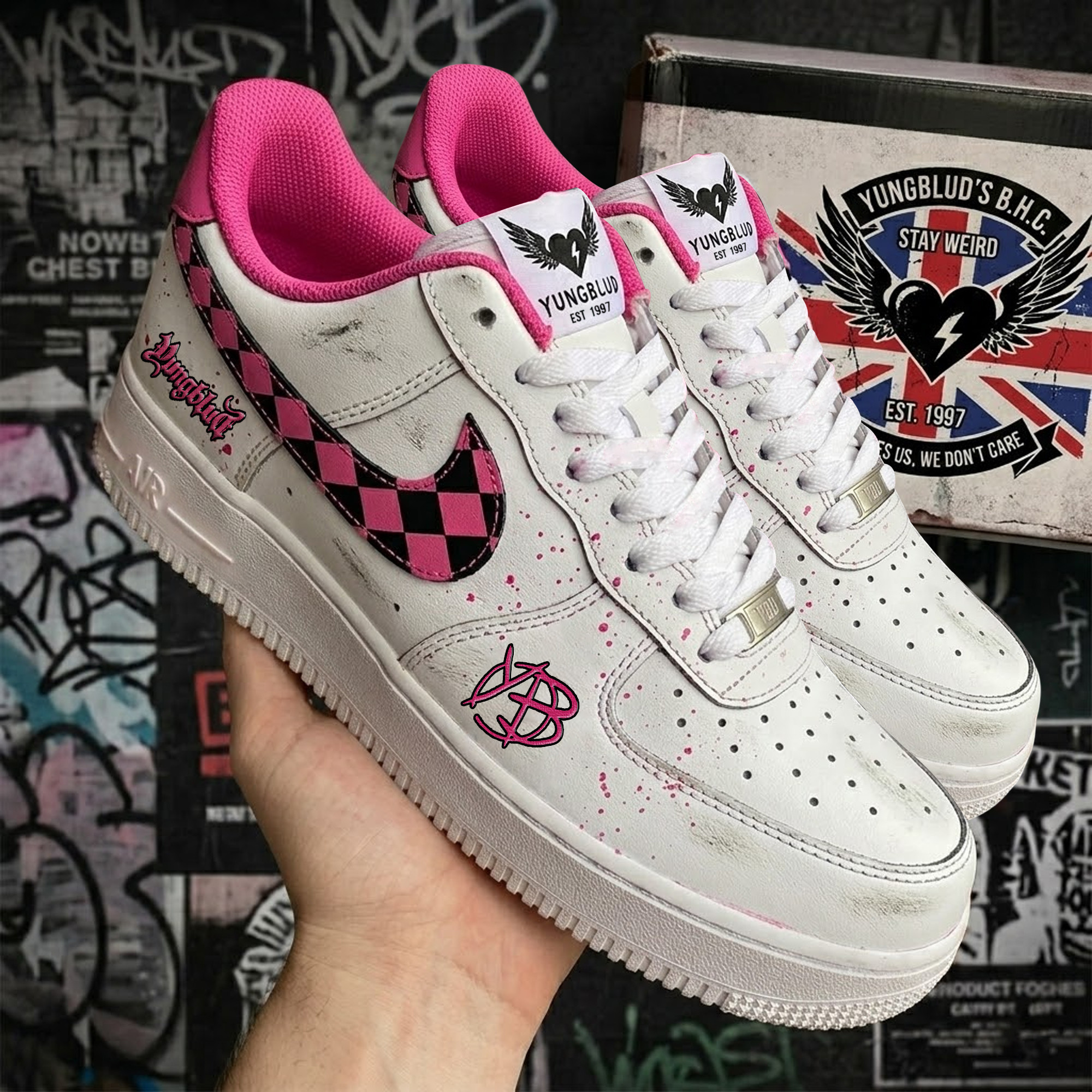 Yungblud Est 1997 Air Force 1 Shoes Sneakers Yungblud Tour Merch 2026 Gifts For Music Fans