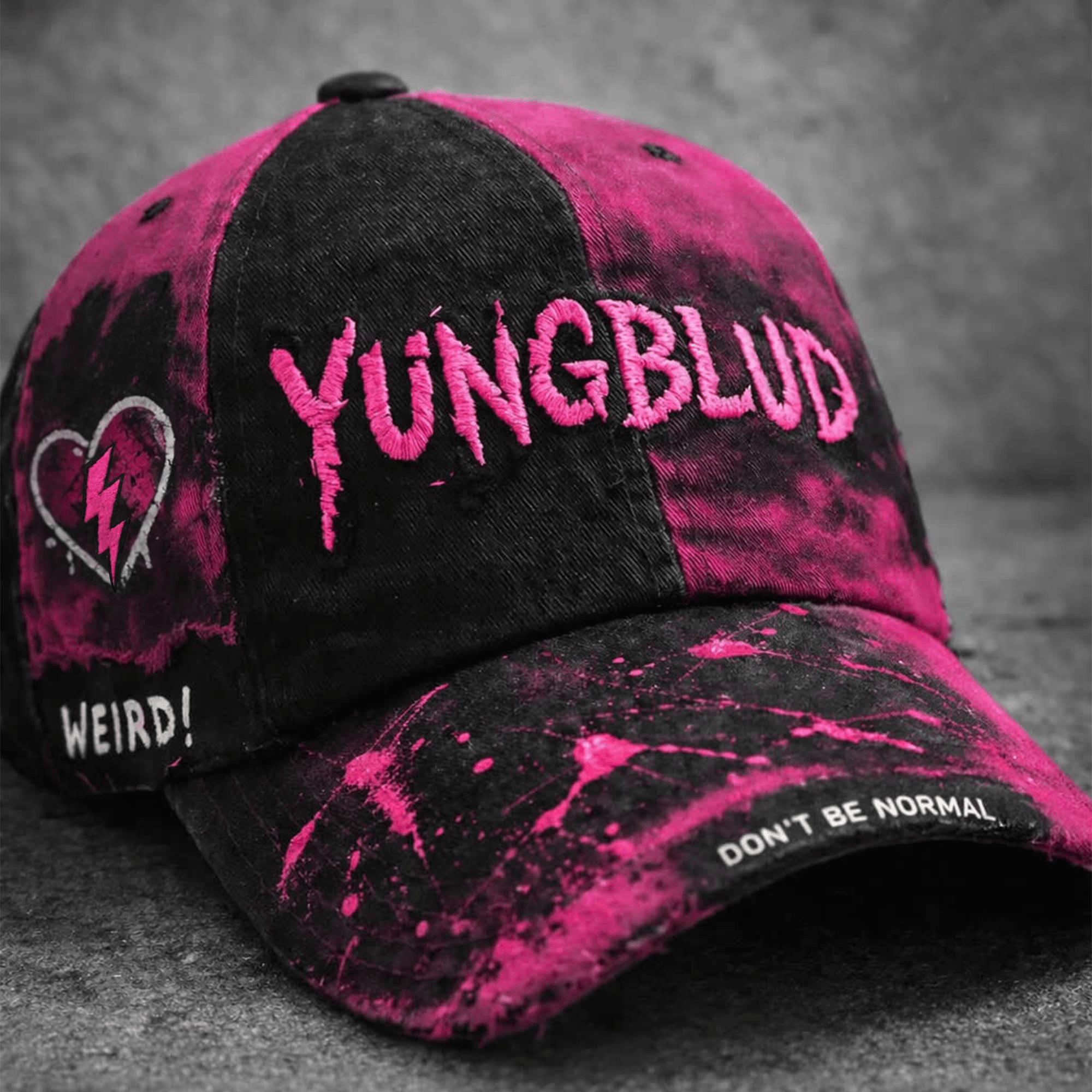 YUNGBLUD Hat Don't Be Normal Hat Weird Ball Cap YUNGBLUD Tour Merch Concert Fan Gifts