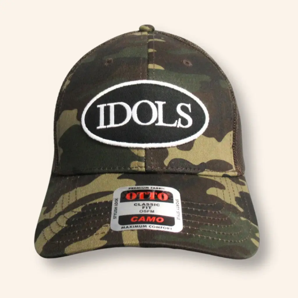 Yungblud Merch Idols Embroidered Camo Trucker Hat Gifts For Father -WearandDecor