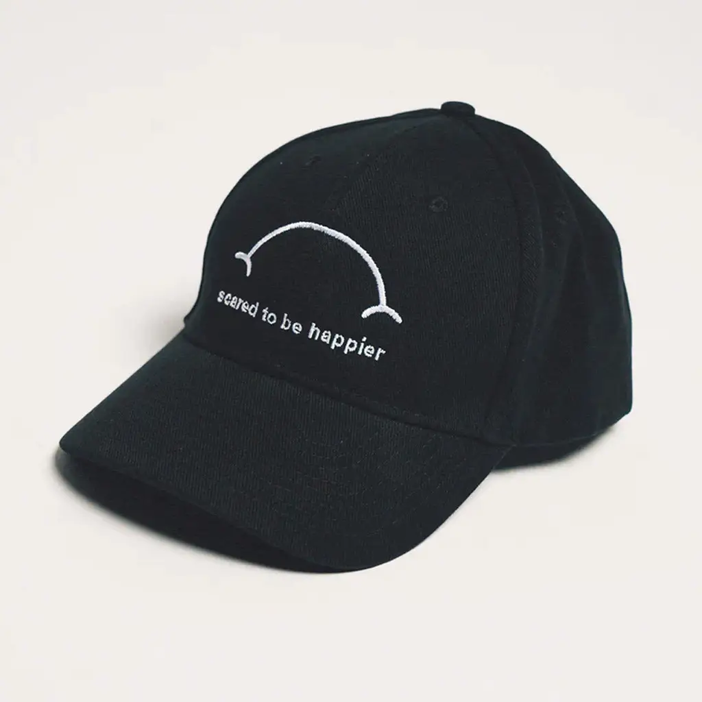 Yungblud Merch Scared To Be Happier Hat Embroidered Gifts For Music Fans -WearandDecor Yungblud Merch Scared To Be Happier Hat Embroidered Gifts For Music Fans -WearandDecor - Image 1