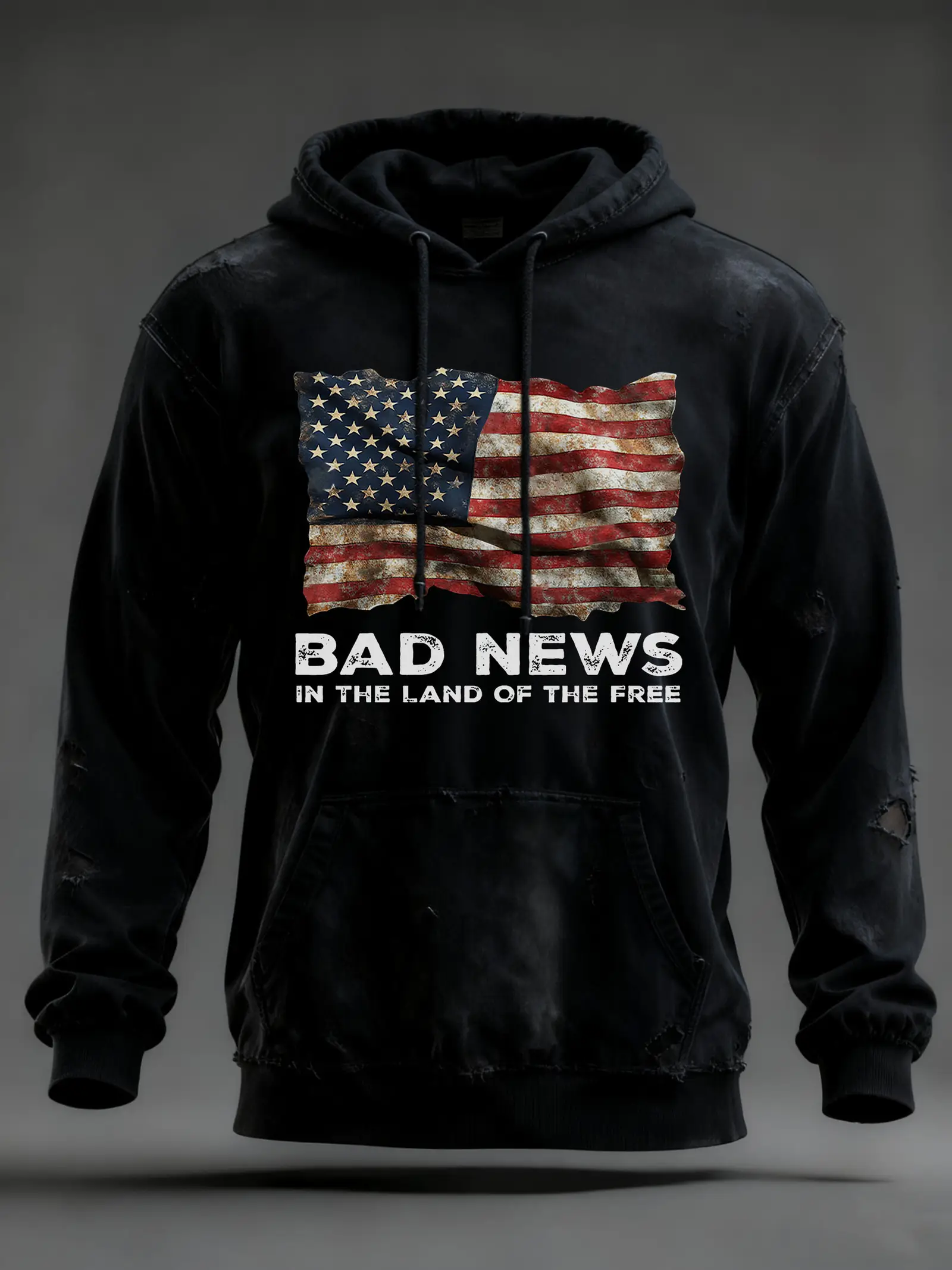 Zach Bryan Merch Hoodie Bad News In The Land Of The Free Americana Style Clothing Gifts For Him