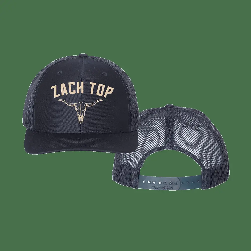 Zach Top Merch Zach Top Zach Top Black Skull Hat Gifts For Fans -WearandDecor Zach Top Merch Zach Top Zach Top Black Skull Hat Gifts For Fans -WearandDecor - Image 1