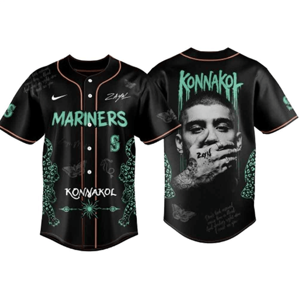 Zayn Malik The Konnakol Tour X Seattle Mariners Baseball Jersey 2026 Fan Merch Gifts For Dudes