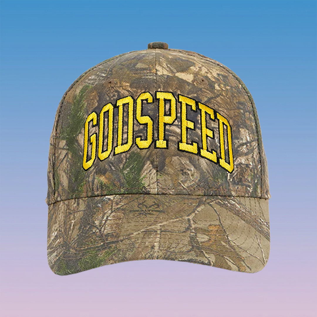 ZB Godspeed Camo Hat Embroidery Country Music Fans Apparel Gift for Him ZB Godspeed Camo Hat Embroidery Country Music Fans Apparel Gift for Him - Image 1