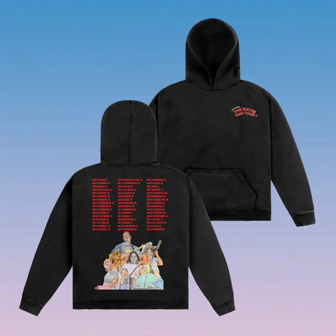 ZB Tour Washed Hoodie Zach Bryan Merchandise Country Music Lover Gifts
