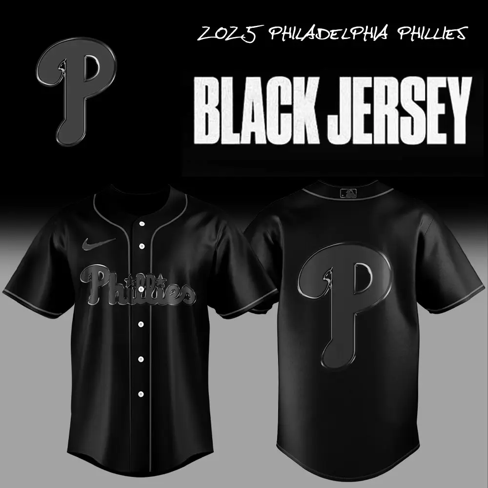 2023 Philadelphia Phillies Black Jersey - Authentic Team Gear For Fans 2023 Philadelphia Phillies Black Jersey - Authentic Team Gear For Fans - Image 1