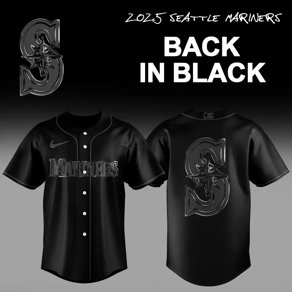 2023 Seattle Mariners 'Back In Black' Jersey - Limited Edition Fan Gear