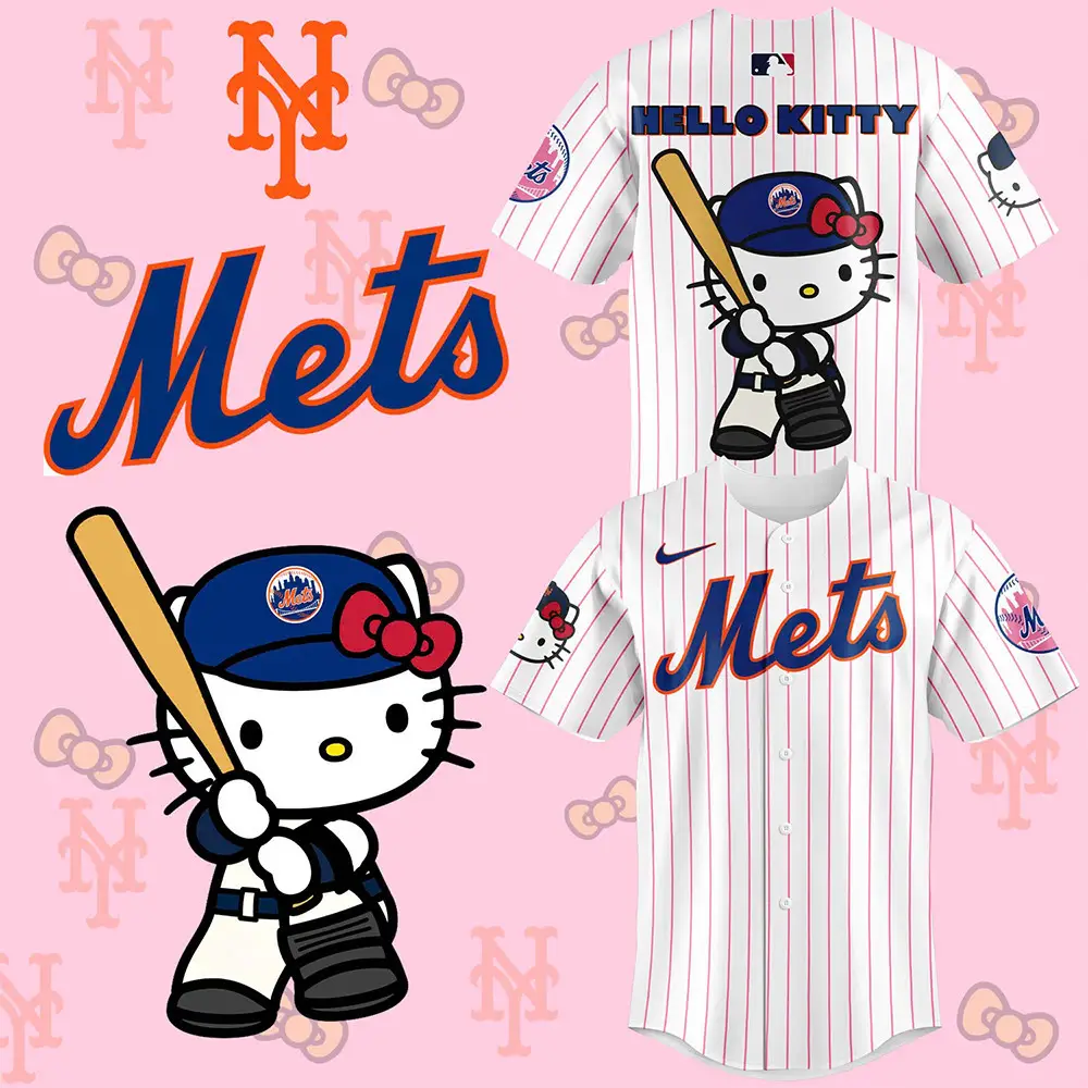 2024 New York Mets x Hello Kitty Jersey Gift Ideas For Baseball Fans - Tazila
