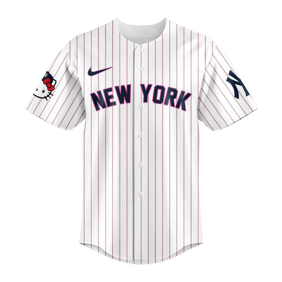 2024 New York Yankees World Series Shirt New York Yankees Jersey x Hello Kitty 50TH Merch Father Son Gifts - Tazila 2024 New York Yankees World Series Shirt New York Yankees Jersey x Hello Kitty 50TH Merch Father Son Gifts - Tazila - Image 1