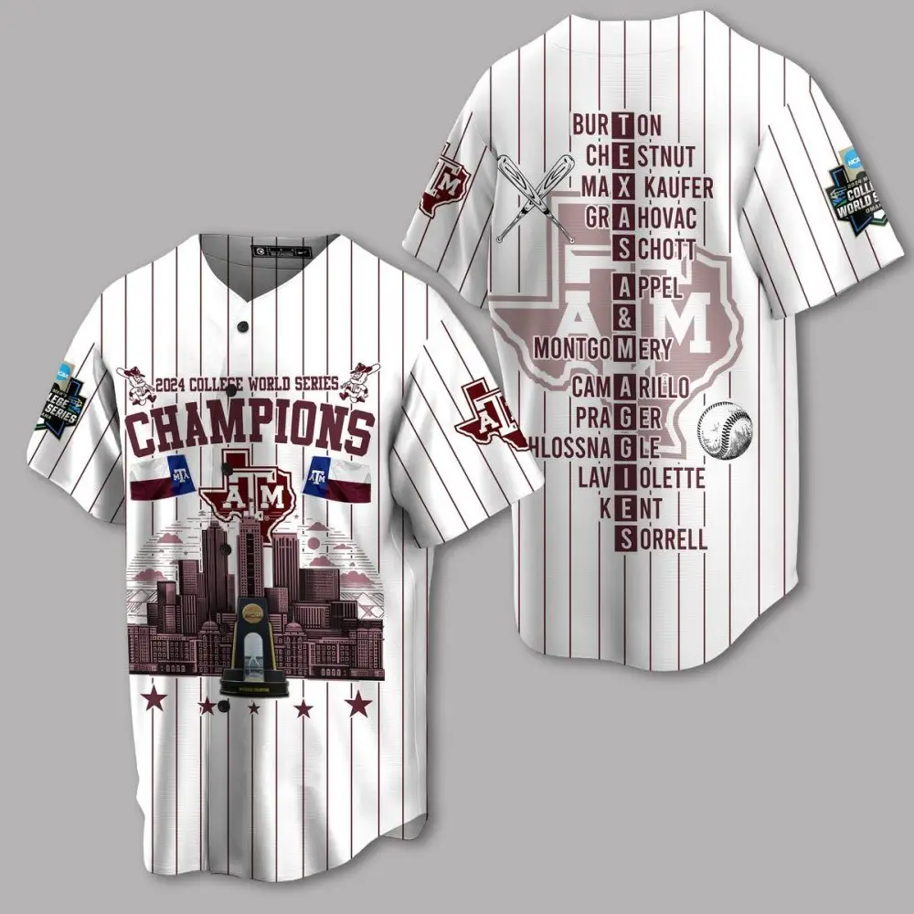 2024 Texas A&M College World Series Champions Jersey - Limited Edition Fan Gear