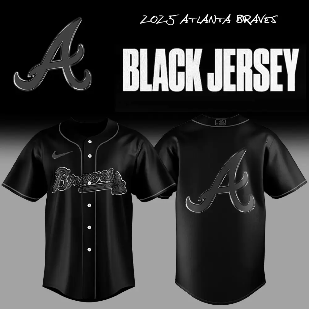 2025 Atlanta Braves Black Jersey - Official Mlb Apparel, Premium Quality, Limited Edition