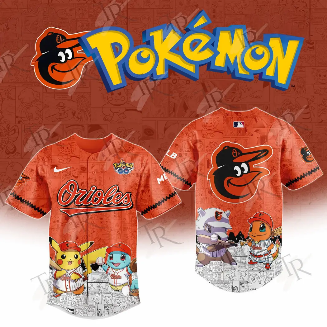 2025 Baltimore Orioles Pokemon Go Special Edition Baseball Jersey Baseball Gifts Ideas - Tazila