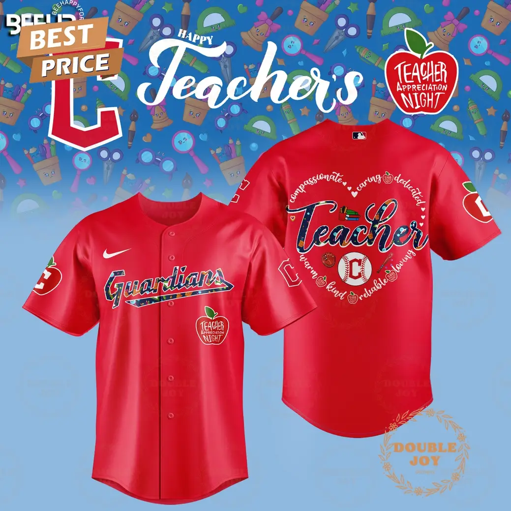 2025 Cleveland Guardians Happy Teachers Appreciation Night Limited Edition Baseball Jersey - Red