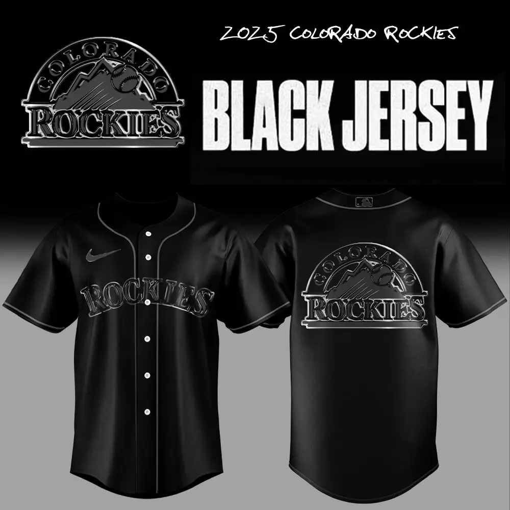 2025 Colorado Rockies Black Jersey - Official Mlb Fan Gear For Ultimate Support 2025 Colorado Rockies Black Jersey - Official Mlb Fan Gear For Ultimate Support - Image 1
