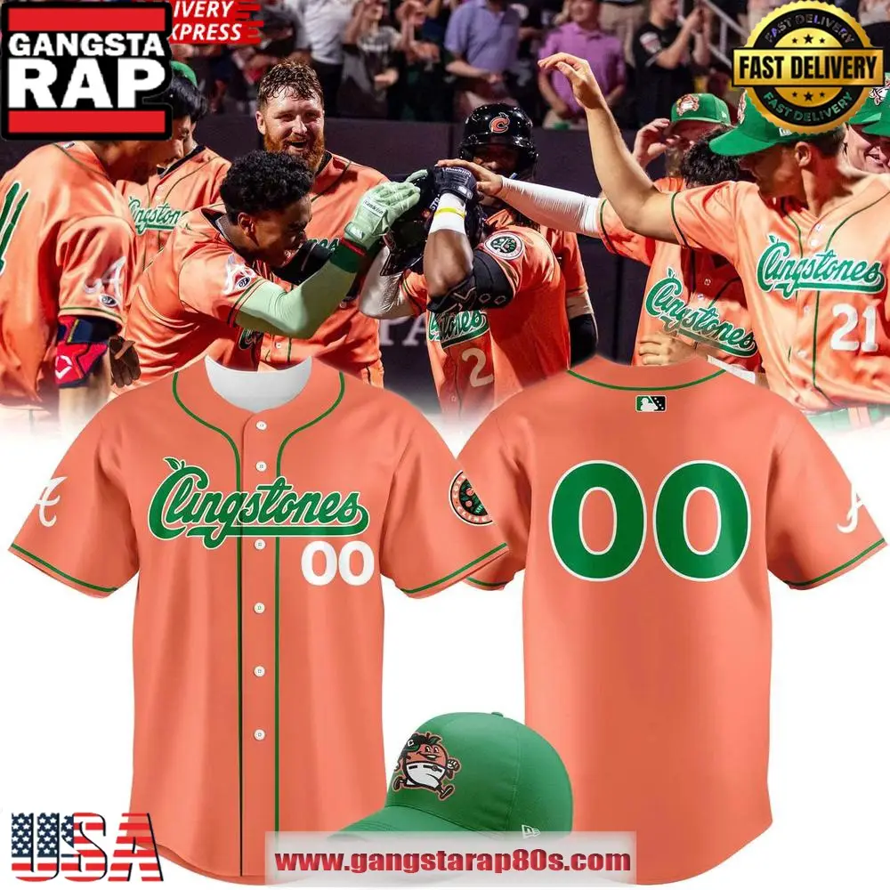2025 Columbus Clingstones x Peach Special Custom Baseball Jersey Shirt 2025 Columbus Clingstones x Peach Special Custom Baseball Jersey Shirt - Image 1