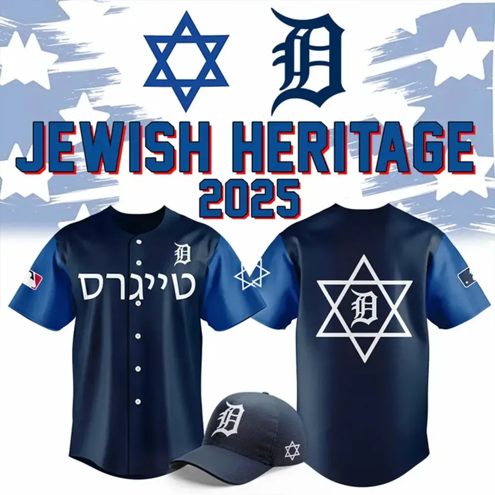 2025 Detroit Tigers Jewish Heritage Night Jersey Cool Gifts For Baseball Lovers - Tazila