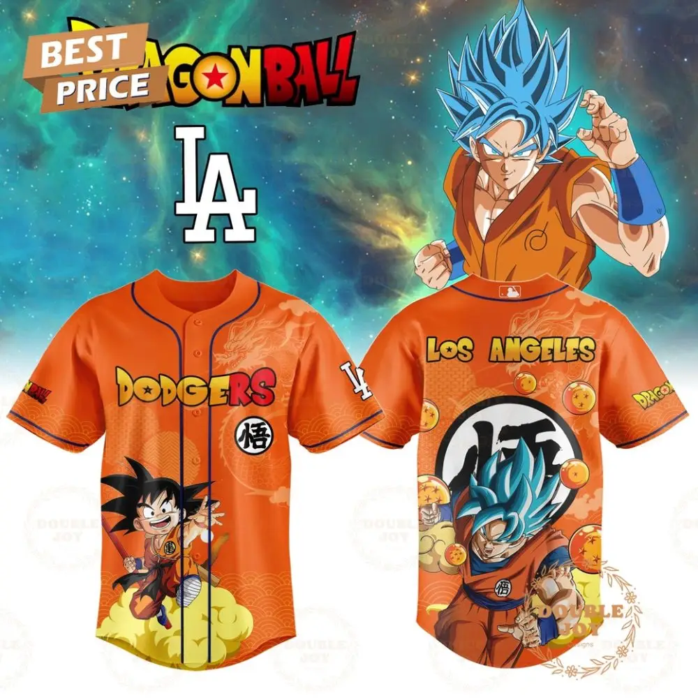 2025 Goku X Los Angeles Dodgers Dragonball Limited Edition Baseball Jersey