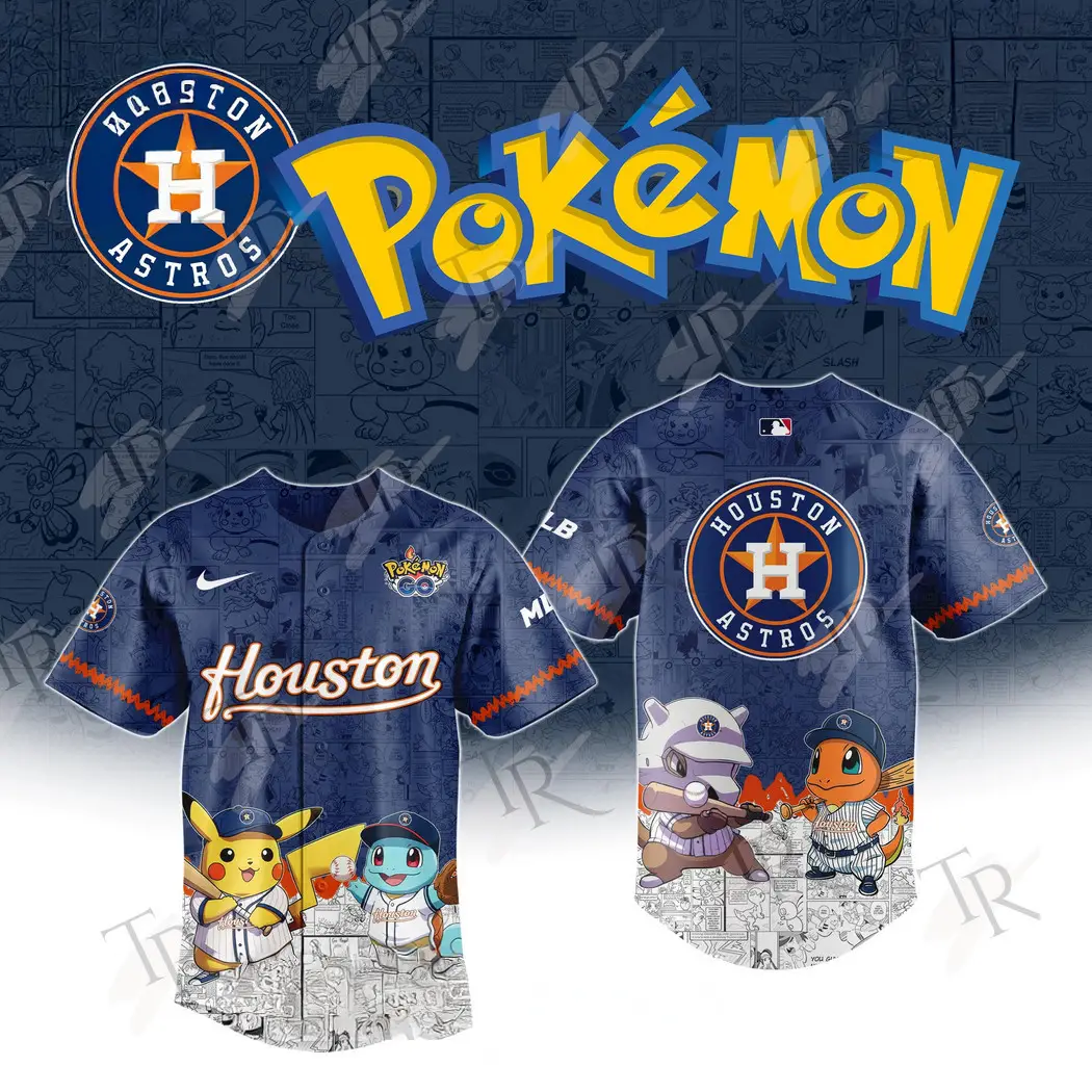 2025 Houston Astros Pokemon Go Special Edition Baseball Jersey Unique Baseball Gifts - Tazila