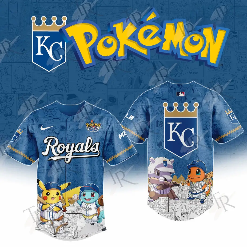 2025 Kansas City Royals Pokemon Go Special Edition Baseball Jersey Baseball Gifts Ideas - Tazila