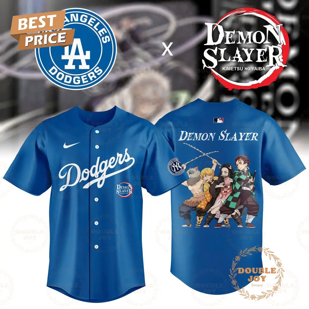 2025 Los Angeles Dodgers MLB Demon Slayer Limited Edition Baseball Jersey - Blue