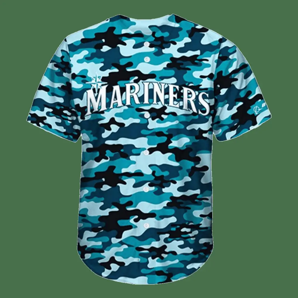 2025 Mariners Armed Forces Night Camo Jersey Seattle Mariners Merch Dad Fathers Day Gifts - Tazila