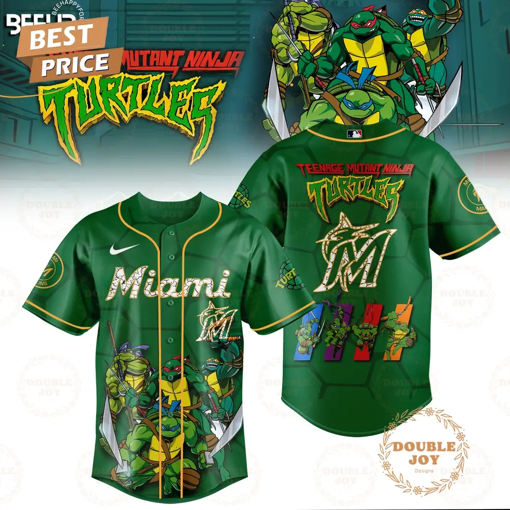 2025 Miami Marlins Teenage Mutant Ninja Turtles Special Edition Baseball Jersey 2025 Miami Marlins Teenage Mutant Ninja Turtles Special Edition Baseball Jersey - Image 1