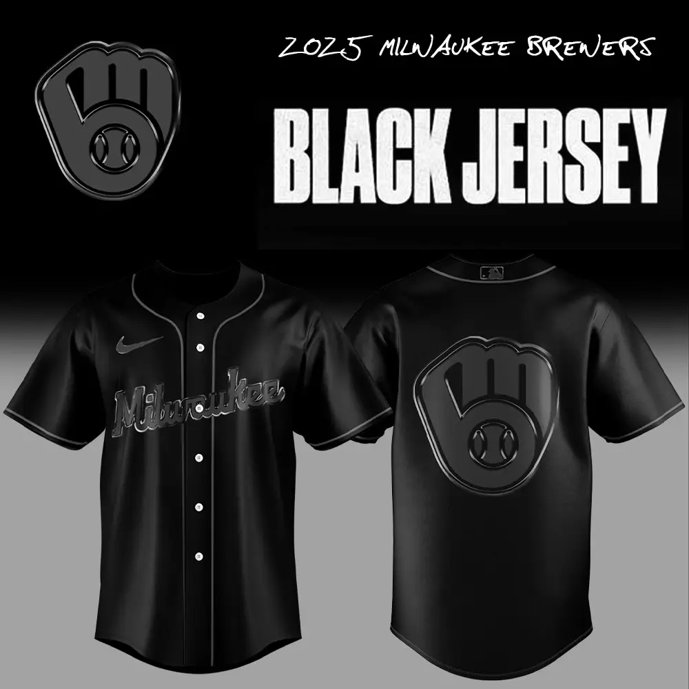 2025 Milwaukee Brewers Limited Edition Black Jersey – Sleek & Stylish Fan Gear 2025 Milwaukee Brewers Limited Edition Black Jersey – Sleek & Stylish Fan Gear - Image 1