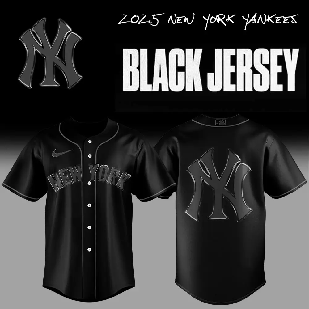 2025 New York Yankees Black Jersey - Official Mlb Apparel For Fans